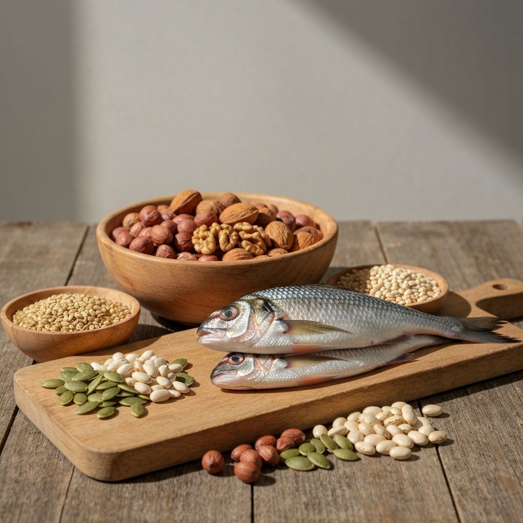 Fish, nuts and seeds
